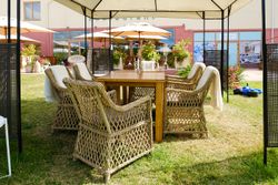 "Латте" плетеное кресло из искусственного ротанга, цвет соломенный