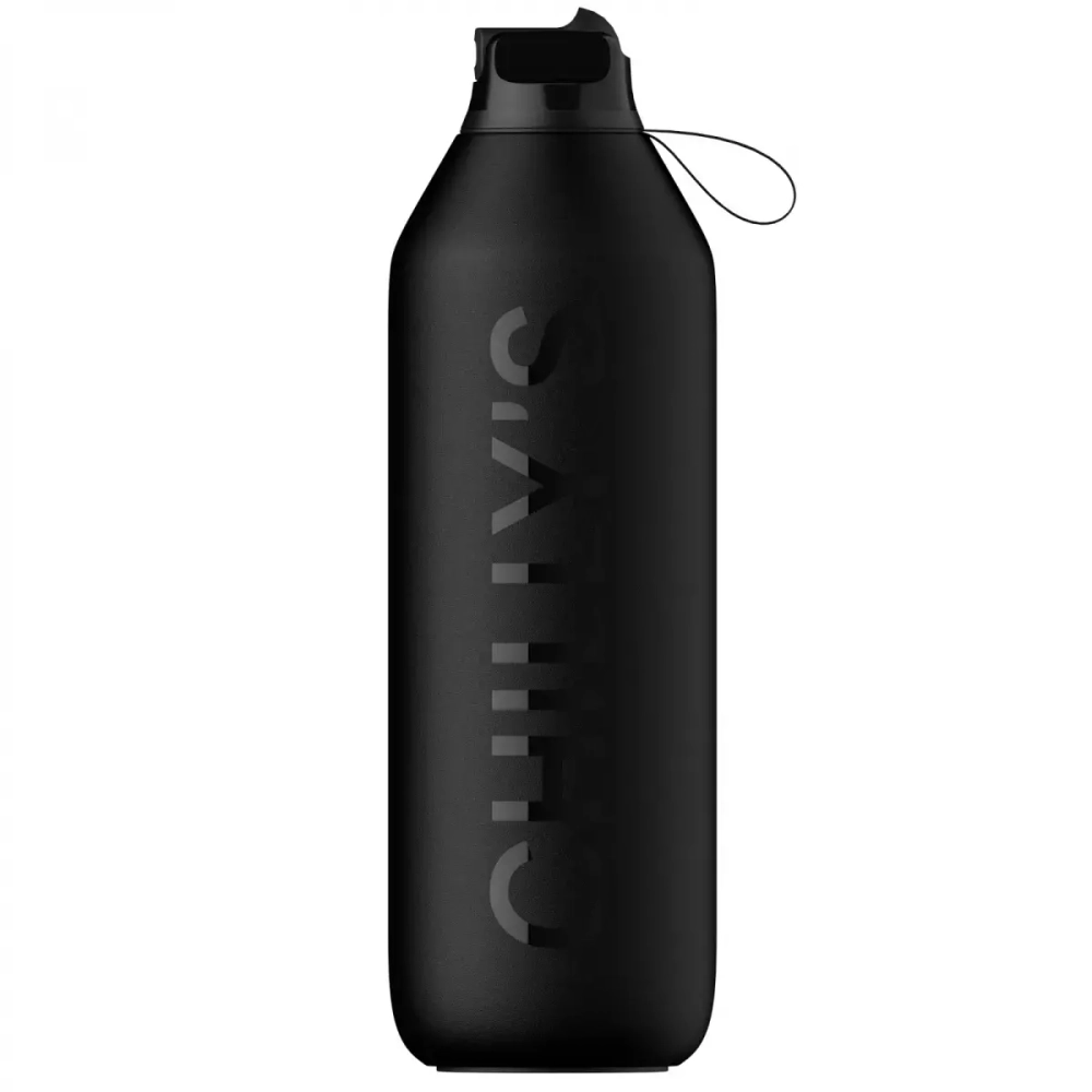 Chilly's Bottles - Спортивная бутылка Series 2 1л черная / артикул   B1000S2SPABLK  / GTIN 739406095715