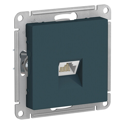ATLASDESIGN РОЗЕТКА компьютерная RJ45, кат. 6A, механизм, ИЗУМРУД ATN000886