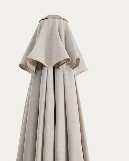 Бежевый зонт Milna со стальной конструкцией цвета таупе, диаметр 300 см