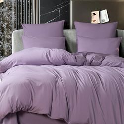 Комплект постельного белья на резинке Однотонный Сатин «Спокойствие утра»