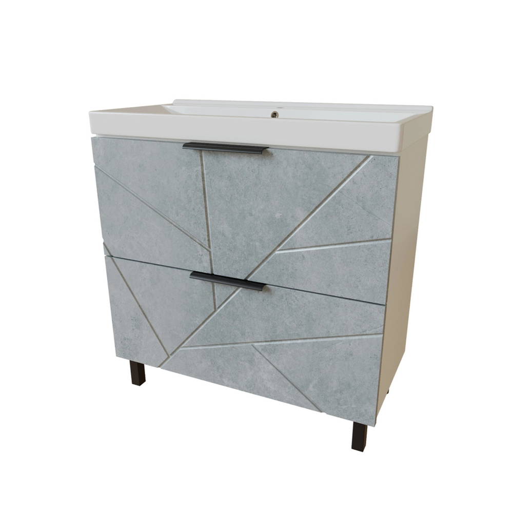 Тумба д/ванной "Гранд-70" Бетон под раковину Марго-70 (MIXLINE) (ПВХ)