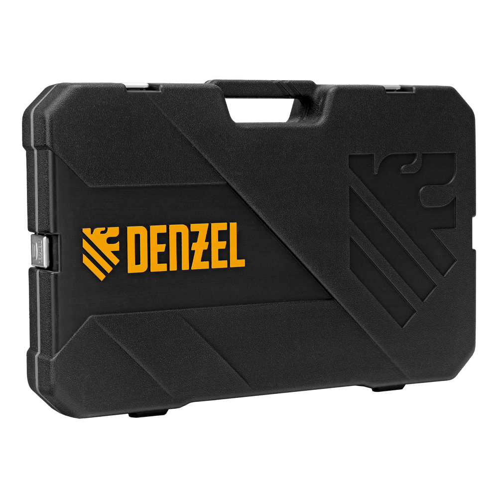 Набор инструментов, 1/2", 1/4", 3/8", CrV, S2, пластиковый кейс, 144 предмета Denzel