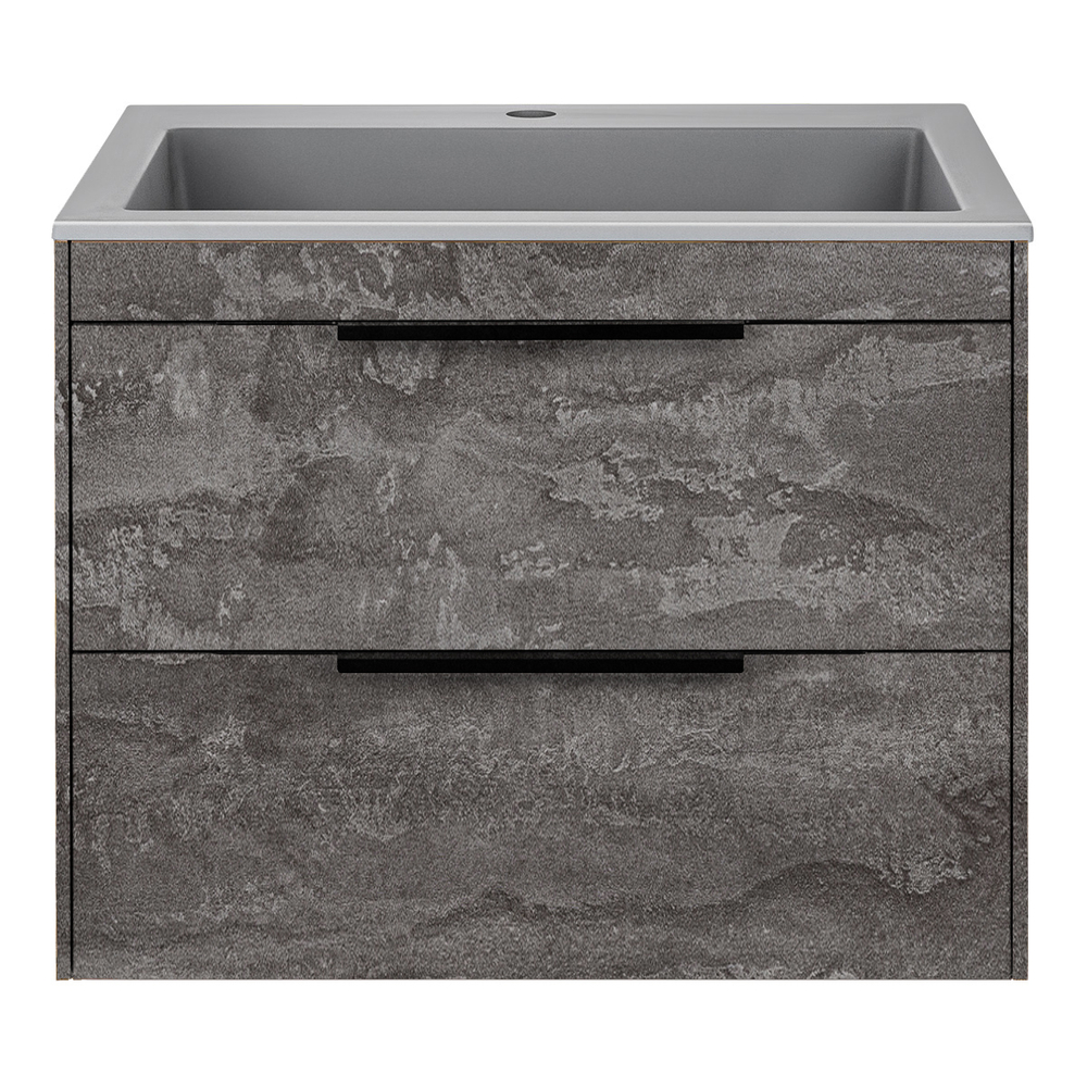 База под раковину Chiara 2D 600 подвесная, 2 выкатных ящика soft-close, G.Stone