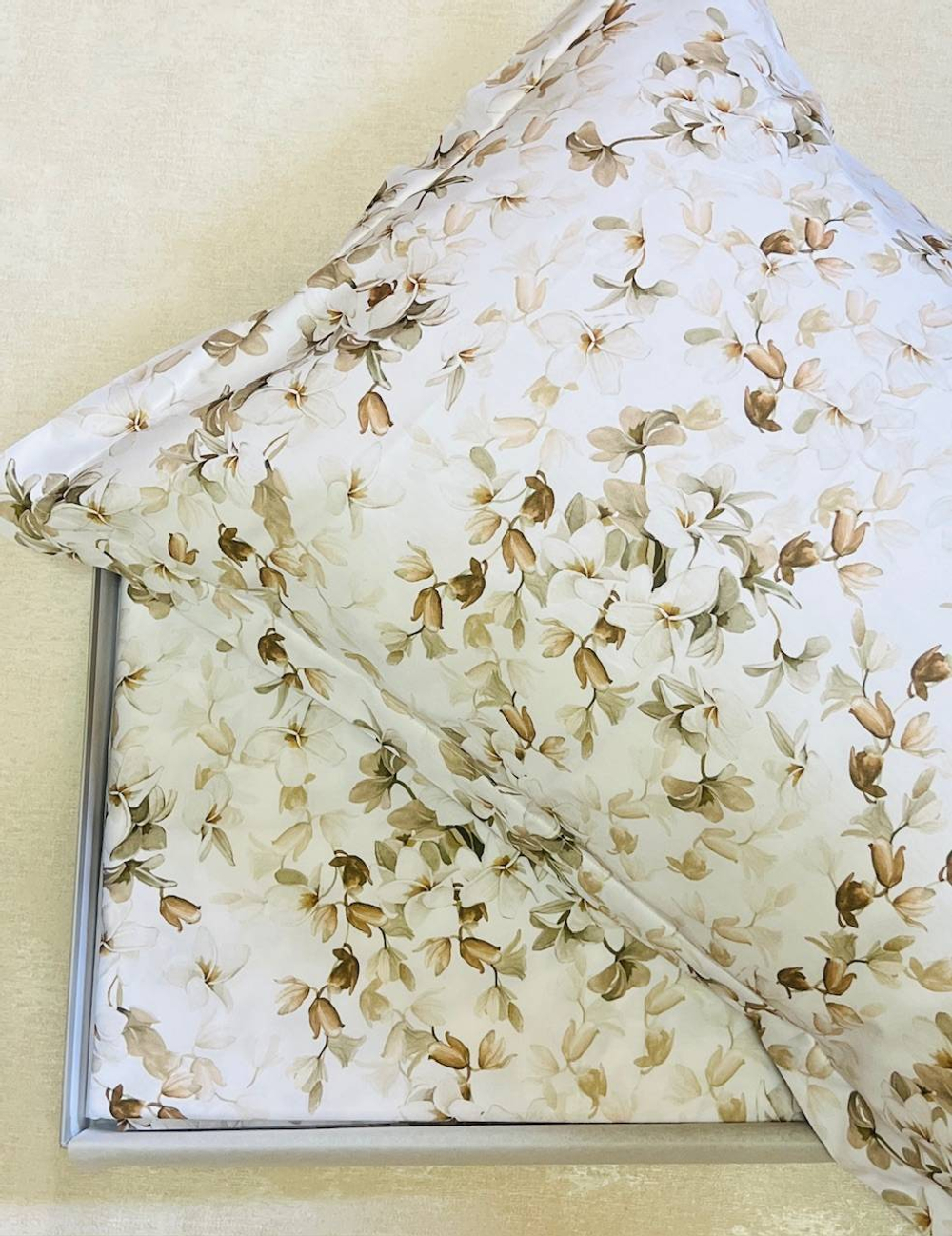 Постельное белье 2 спальное евро Mirabello Arbor бежевое