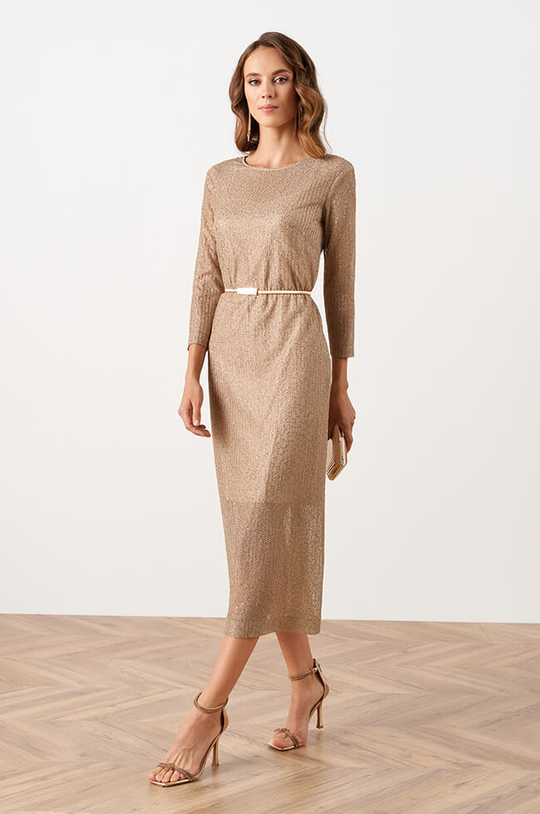 51543 Платье женское (пепельно-бежевый)