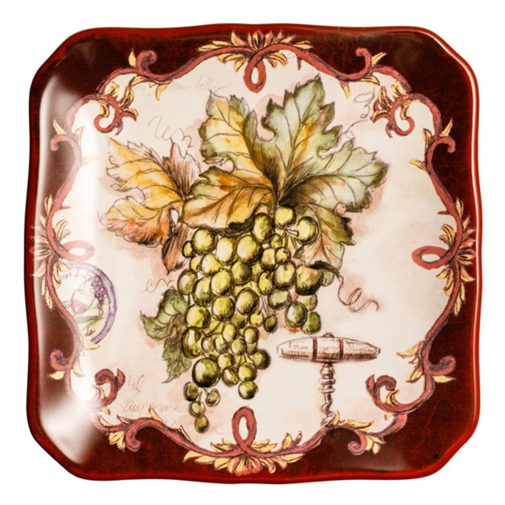 Тарелка пирожковая Certified Int Виноделие Зеленый виноград 15см