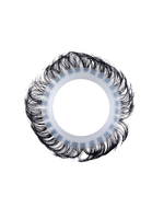 Эластичное эрекционное колечко с черными «ресничками» (Цвет: белый с черным)