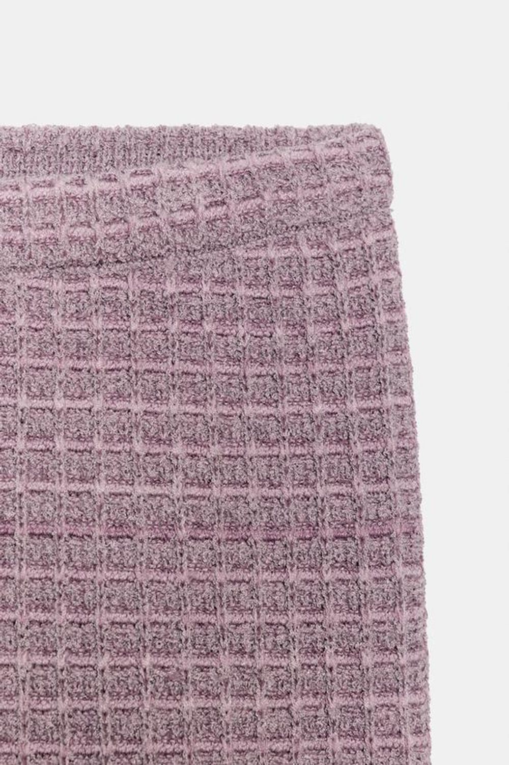 ZARA ЭЛАСТИЧНЫЕ БРЮКИ ИЗ РЕЛЬЕФНОЙ ТКАНИ, ЛИЛОВЫЙ