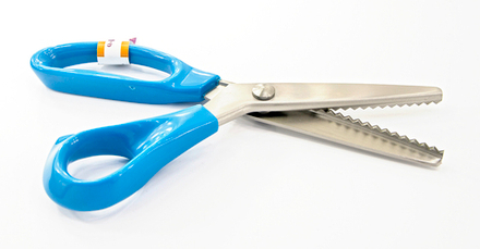 Ножницы зигзаг 23,5 см для хобби, 3 цвета