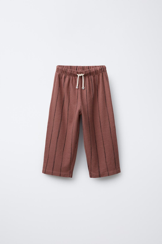 ZARA БРЮКИ В ПОЛОСКУ, РОЗОВАТЫЙ