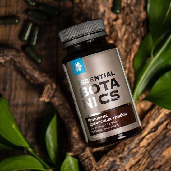 Комплекс древесных грибов для поддержки иммунитета и антиоксидантной защиты Essential Botanics