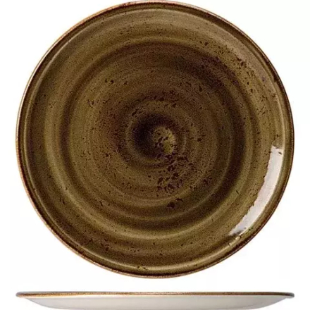 Тарелка «Крафт Браун» пирожковая фарфор D=15,H=2см коричнев