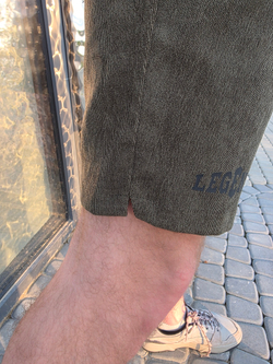 Шорты повседневные вельвет Casual Legenda хаки