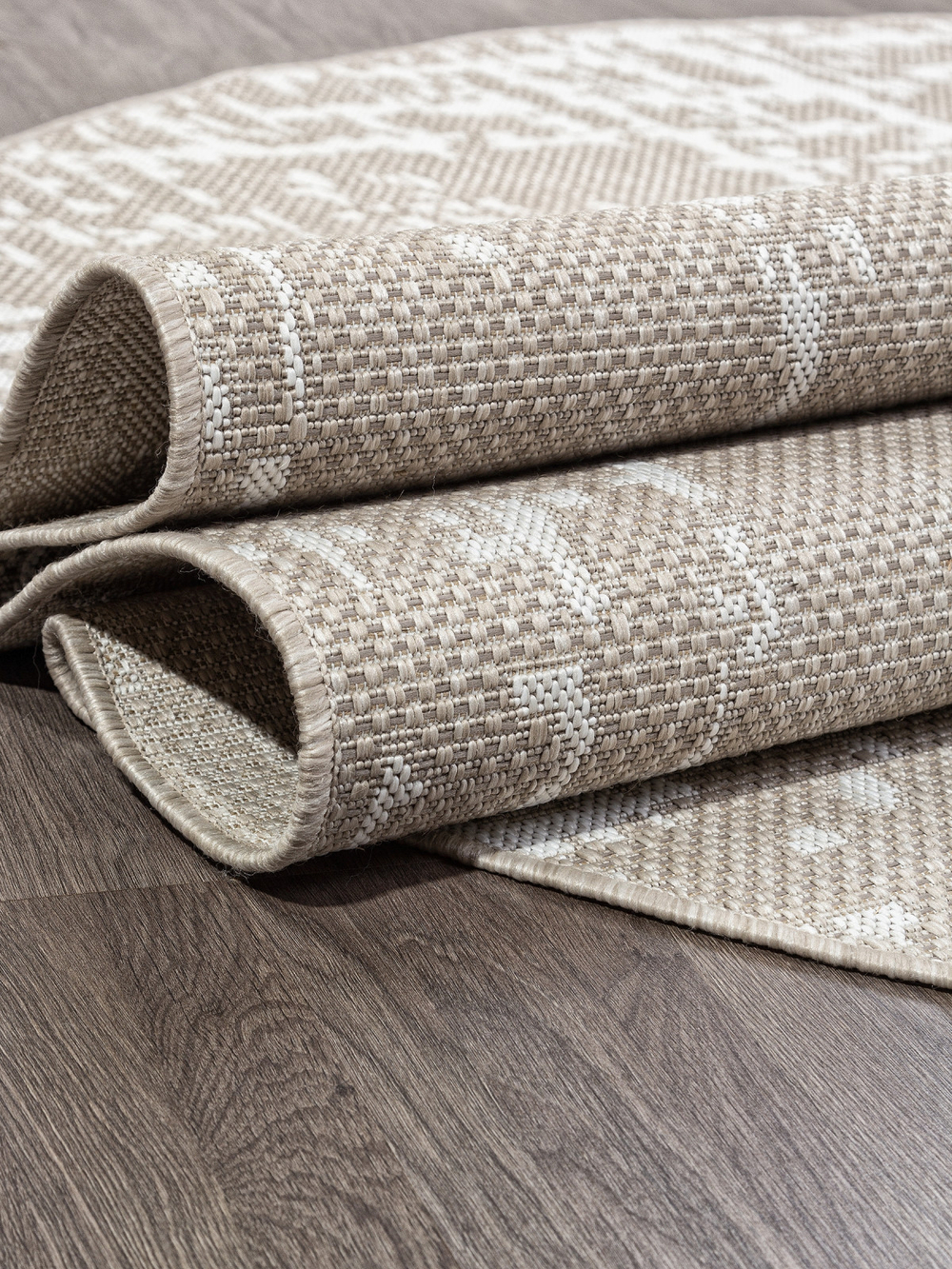 Ковер S136 - BEIGE - Овал - коллекция KAIR размер 100*200 см