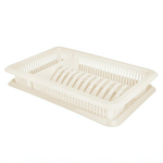 Сушилка для посуды Plast Team с поддоном 1-а ярусная 480х305х85 мм молочный туман