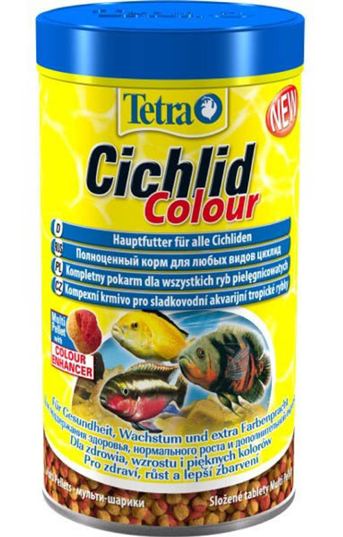 Корм для рыб TetraCichlid Colour корм для всех видов цихлид для улучшения окраса 500 мл