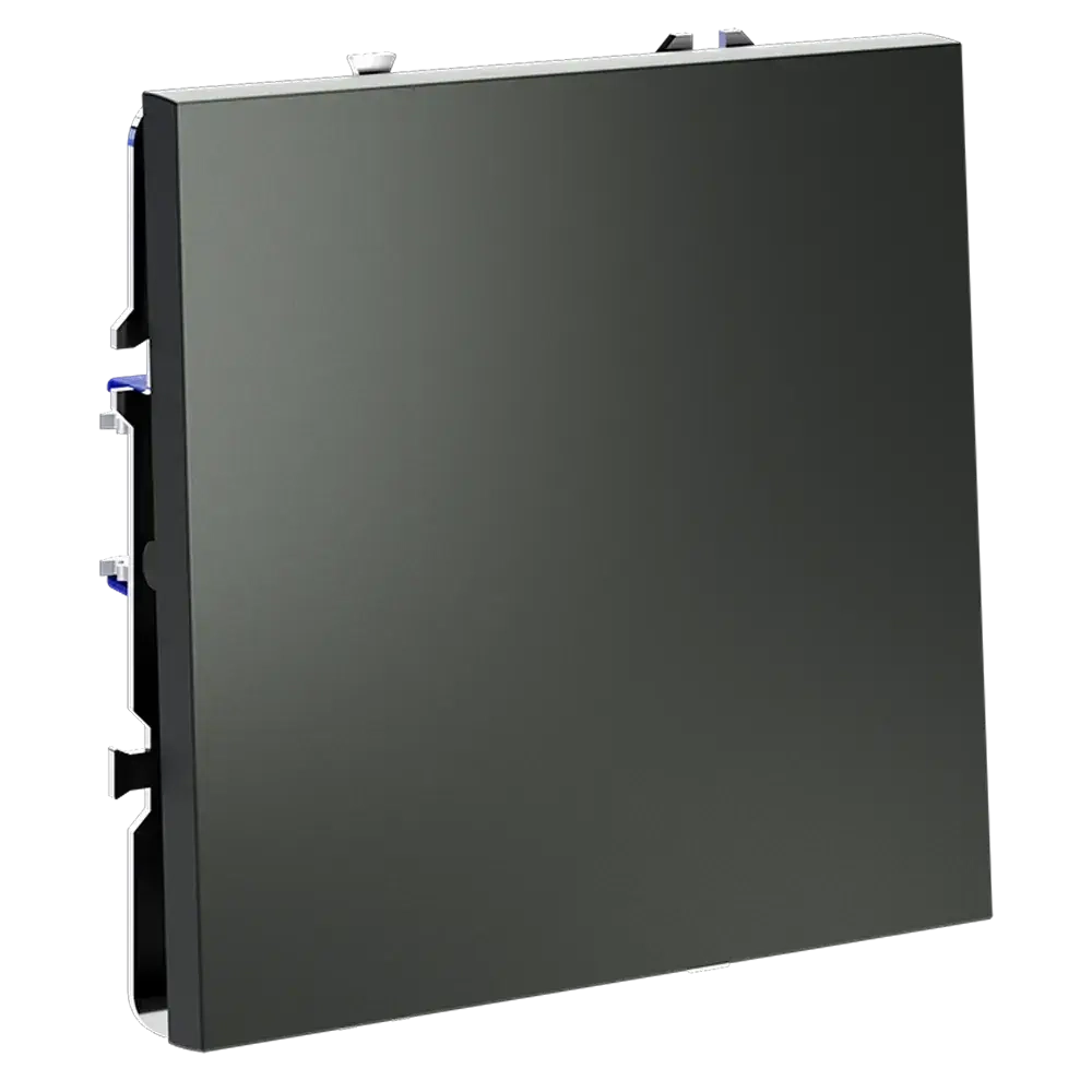 Выключатель встраиваемый VOLTUM S70 одноклавишный 10А, (титан)