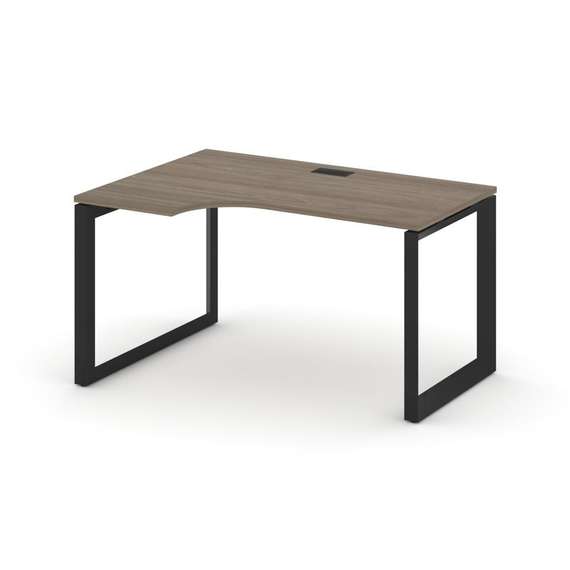 Style Project Стол рабочий эргономичный SN-59O.SPA-002(L) Вяз Благородный/Металл Черный/Черный Заглу