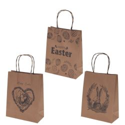 GAEM Пакет подарочный (бумага, плотность 210г/м2, блок 12шт), L18 W8 H23 см, 3в.