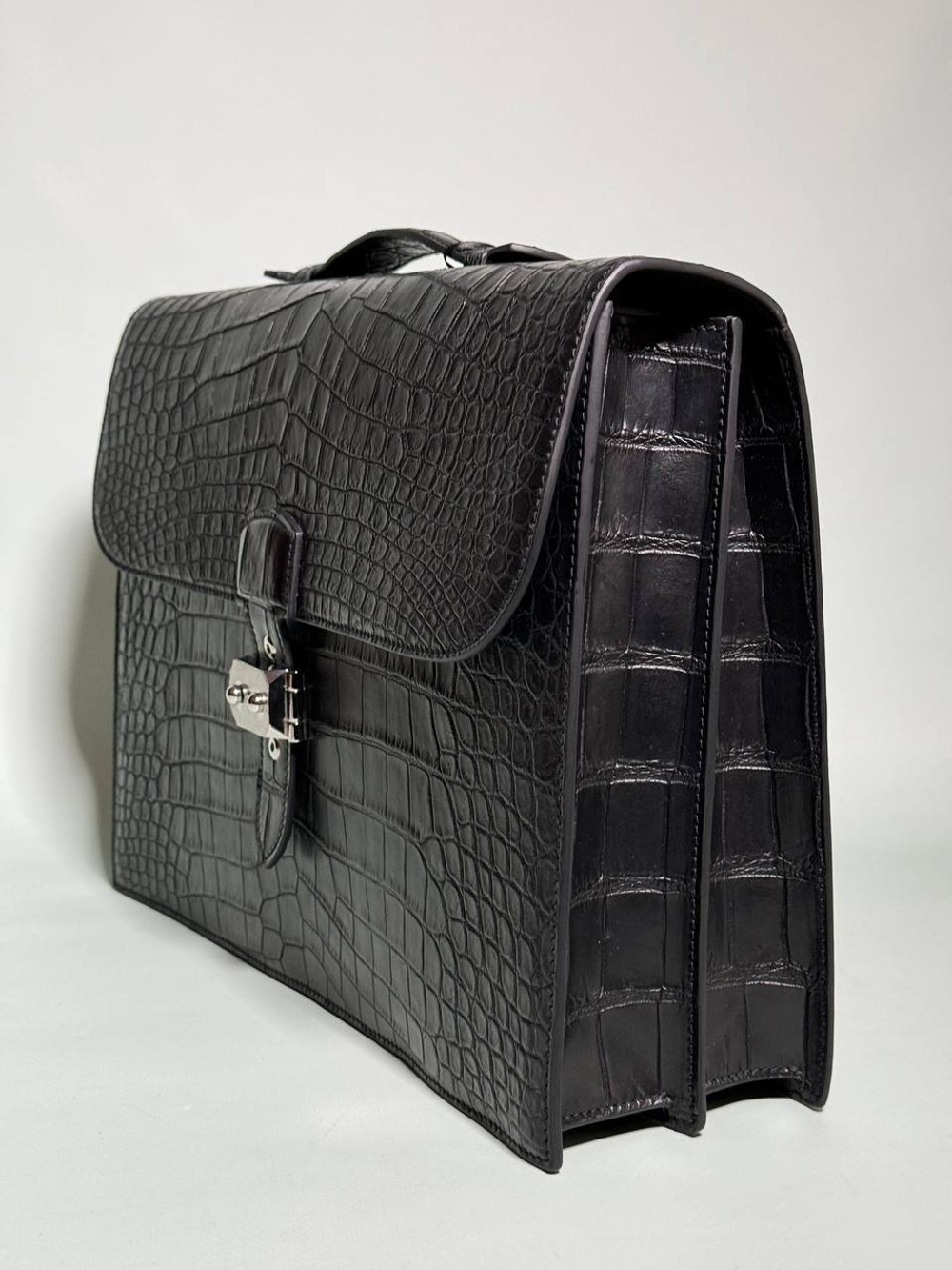 Портфель Hermes из кожи крокодила