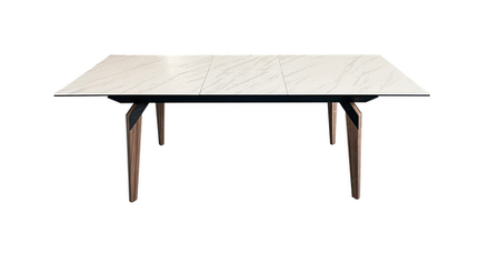 Стол обеденный Ist Casa раскладной Лацио, 160(210)х90х76 см, белый мрамор