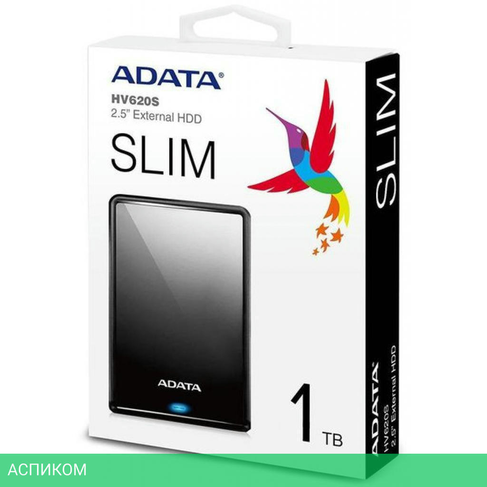 Внешний накопитель A-Data 1TB HV620S (AHV620S-1TU31-CBK)