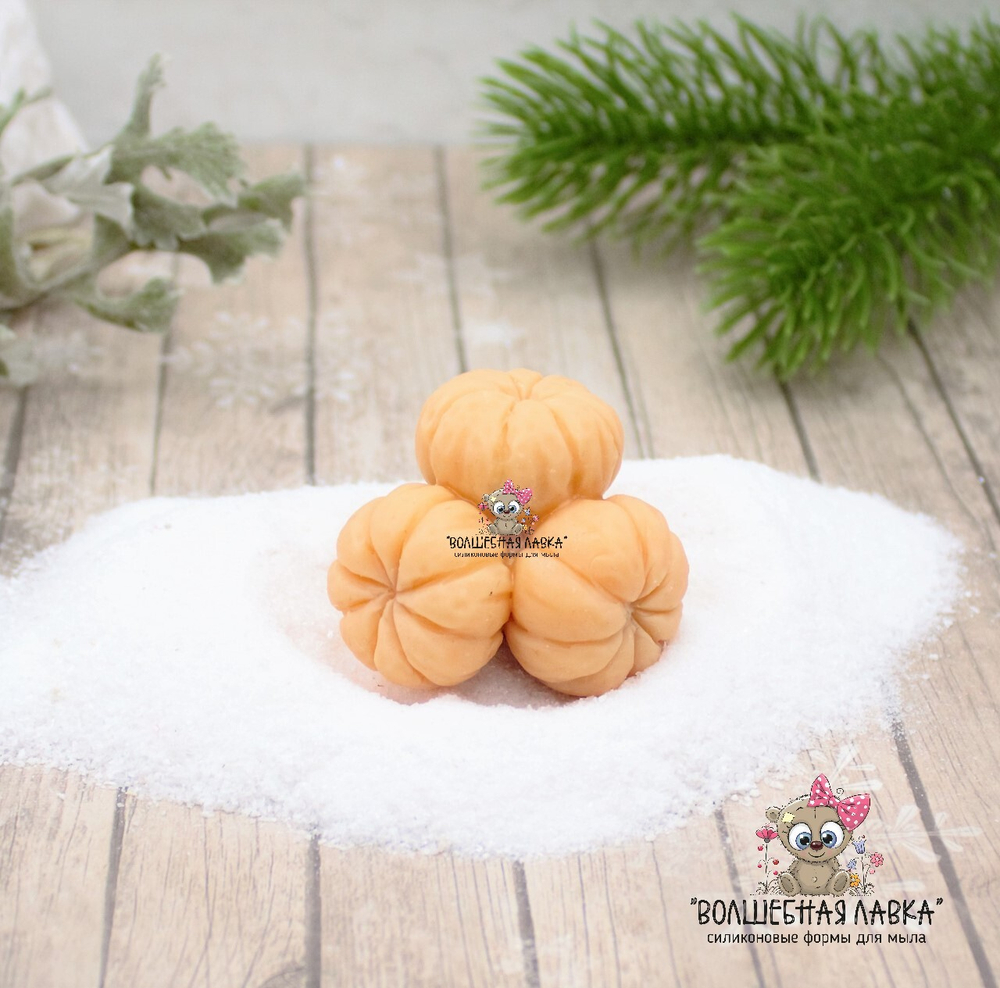 Силиконовая форма Тройник Мандарина очищенного