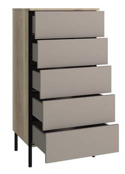 Комод для одежды с 5 ящиками Сиэтл, бежевый