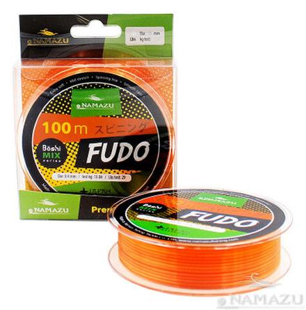 Леска Namazu Fudo L-100м d-0,28мм test-6,27кг оранжево-желтая