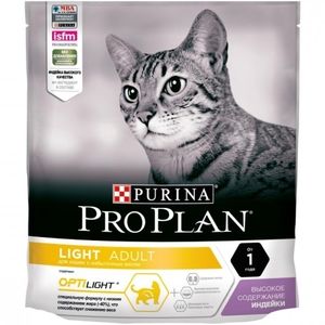 Сухой корм для кошек Pro Plan Light при избыточном весе с индейкой
