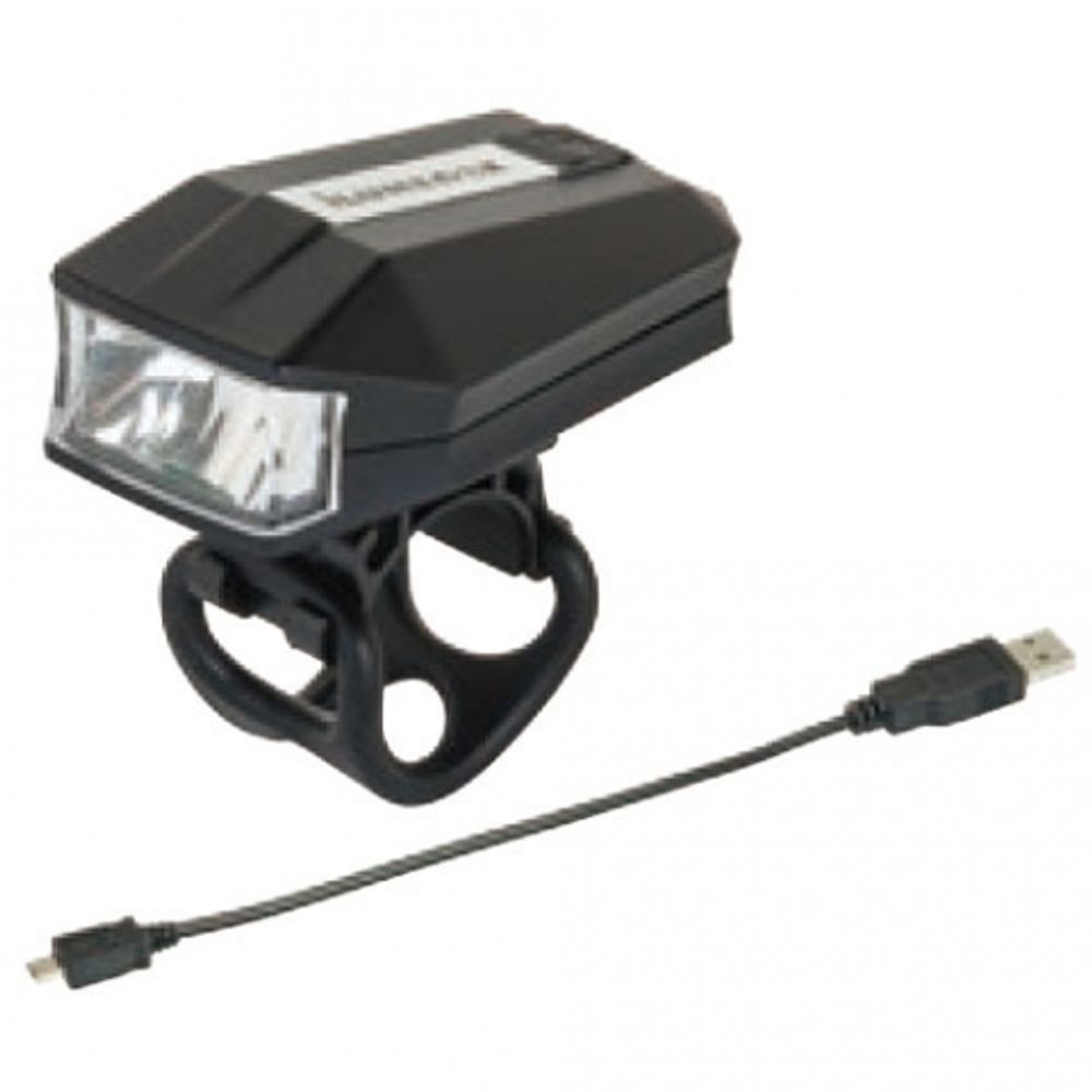 Фара алюм, 200 Lumen, 4 режима, USB зарядка, индикатор заряда, черная, аккумулятор 1200mAh. 60г. 28х