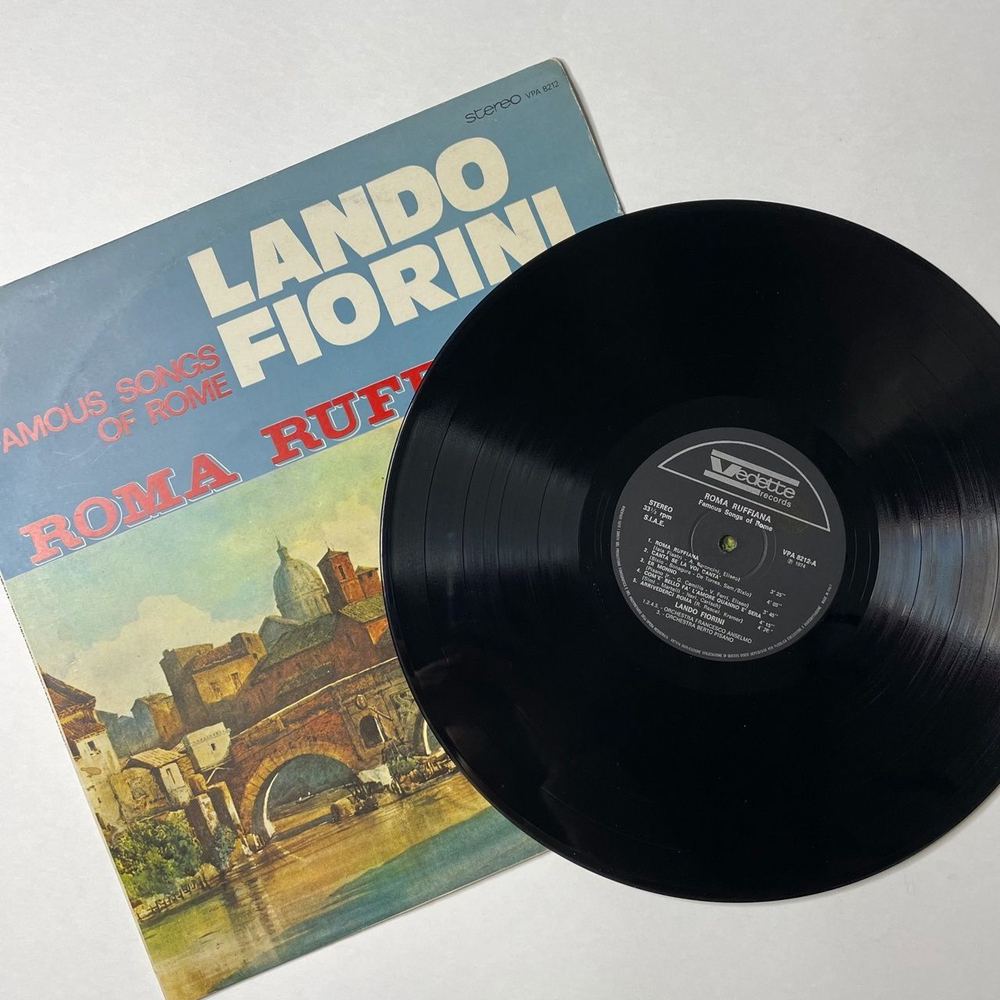 Винтажная виниловая пластинка LP Lando Fiorini Roma Ruffiana (Italy 1974)