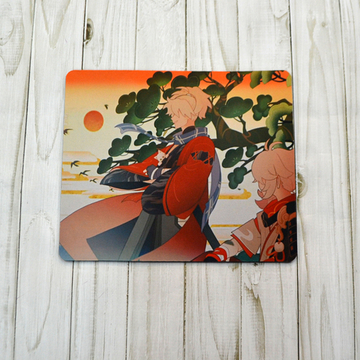 Коврик для мыши "Genshin Impact / Геншин - Томо и Кадзуха"