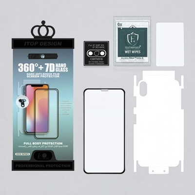 Набор нано пленка 3 в 1 для iPhone XS Max, 011007 Черный