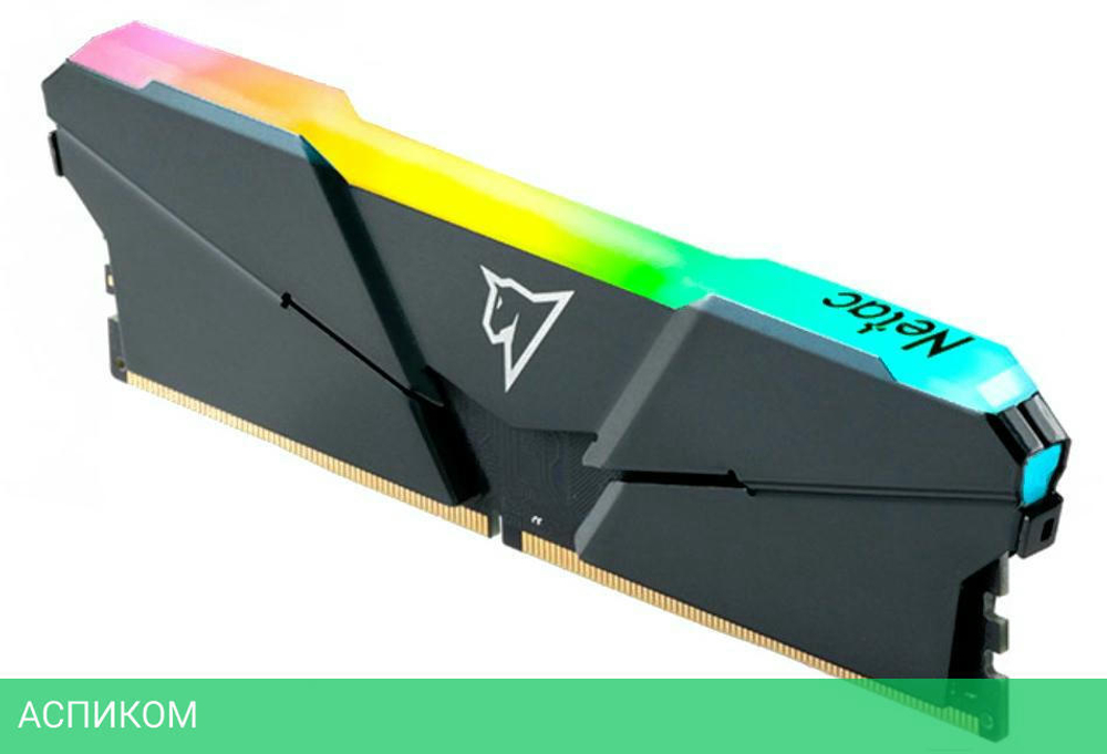 Оперативная память Netac Shadow RGB DDR4-2666 8GB C19 Grey (NTSRD4P26SP-08E)