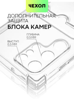 Чехол BROSCORP для Samsung Galaxy S22 Ultra (арт. SS-S22U-HARD-TPU-POCKET)