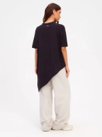 Туника оверсайз ассиметричная черный