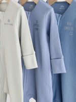 Комбинезон / Cлип для малышей Next E19-903, 3 шт., Светло-зеленый, Голубой