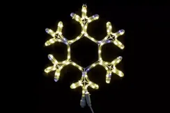 Светодиодная фигура снежинка с мерцанием 40 см., теплый белый, Winner Light (9053-40WW)