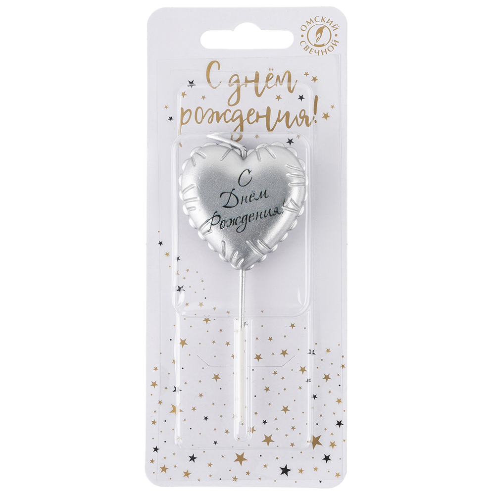Свеча Сердце, Воздушный шар, на шпажке