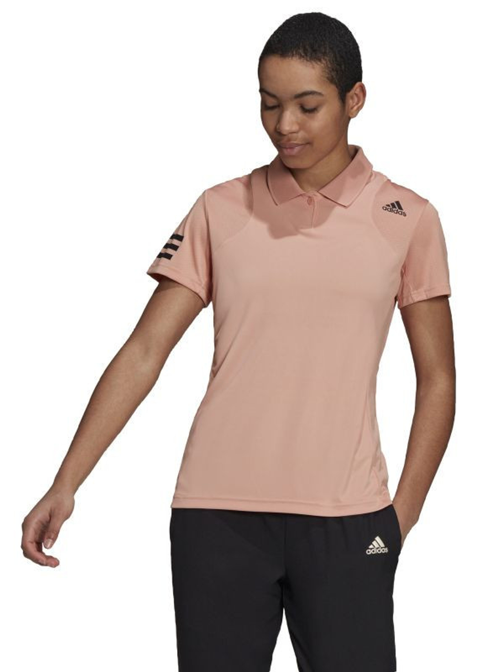 Женское поло Adidas Club Polo W - ambient blush/black