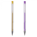 Набор гелевых ручек Alingar, 24 цвета, 1,0мм, 12шт с блест., 4шт пастел., 4шт флуор., 4шт метал., прозрачный, круглый пластиковый корпус, ПВХ чехол