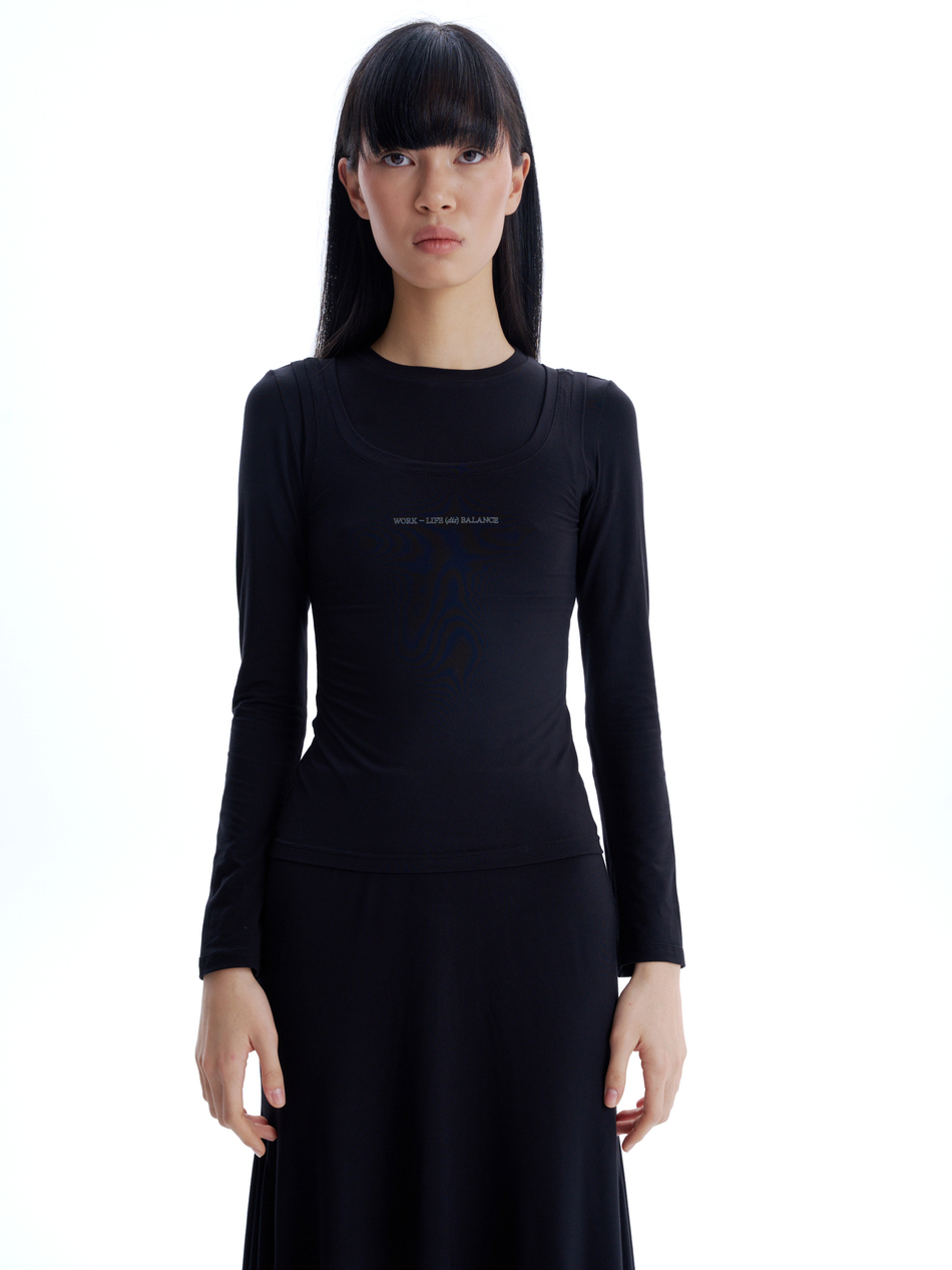 Майка "(dis)balance" черная