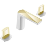 Смеситель для раковины Boheme Venturo 150-WG-ICE белый, золото