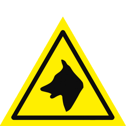 W36 "Осторожно. Злая собака"