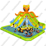 Надувной наземный аквапарк «Осьминог» 23*15*6 м на постоянном поддуве