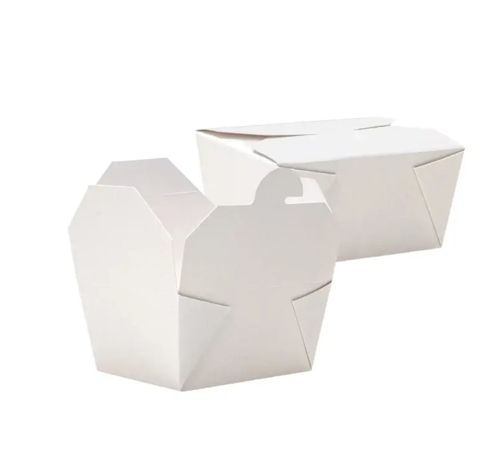Контейнер бумажный Fold Box 600мл, 130х110х65мм, белый 50/уп