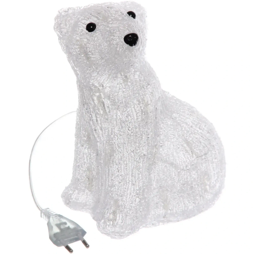 Фигура светодиодная «Медвежонок» 17*12*21 см, 20 ламп LED, (авторежим), 220V, Белый