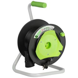 Удлинитель силовой ЭРА GREEN LINE GAZ-2x0.75-30m Greenline на катушке пластик 1 розетка без заземления 30м ПВС 2x0.75мм2